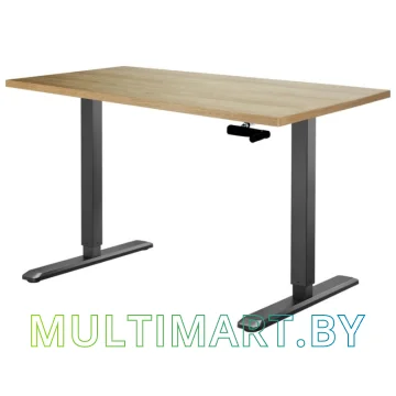 Стол для работы стоя ErgoSmart Manual Desk Special 1360x800x36 мм (дуб натуральный/черный)